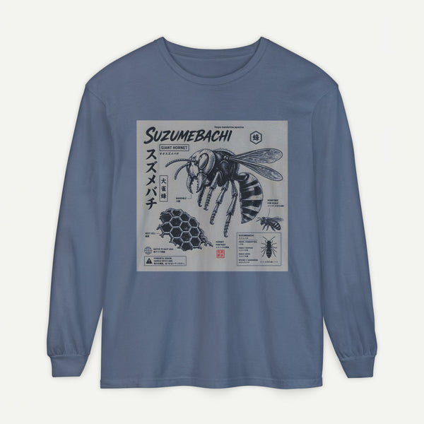 Suzumebachi Japanese Hornet Anatomy Long Sleeve Tee