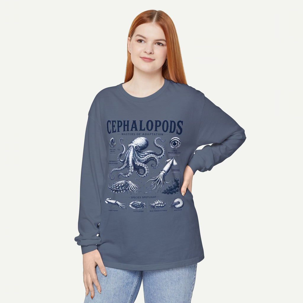 Cephalopods Illustration Long Sleeve Tee
