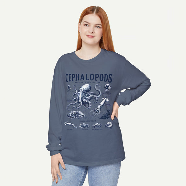 Cephalopods Illustration Long Sleeve Tee