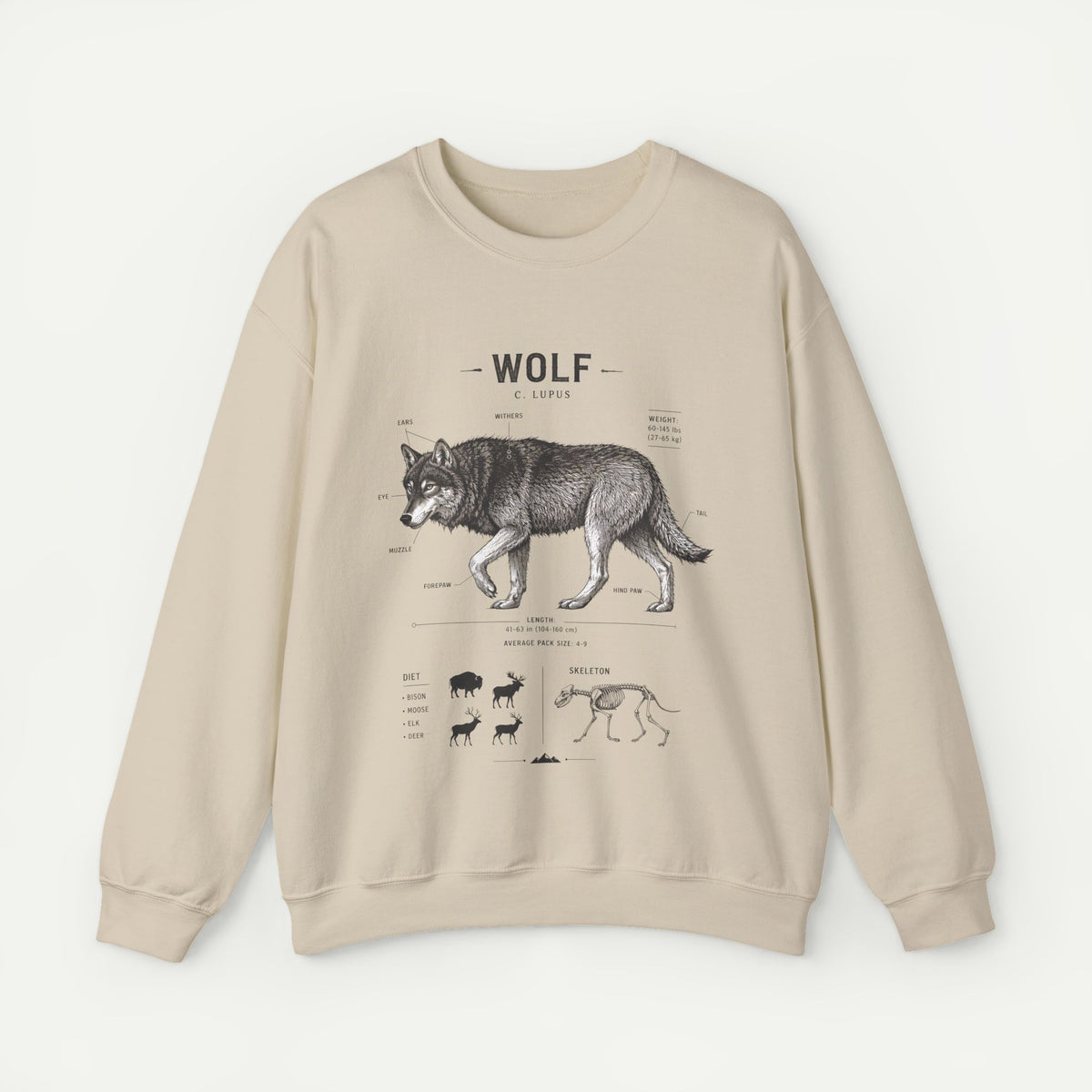 Wolf Anatomy Crewneck Sweatshirt