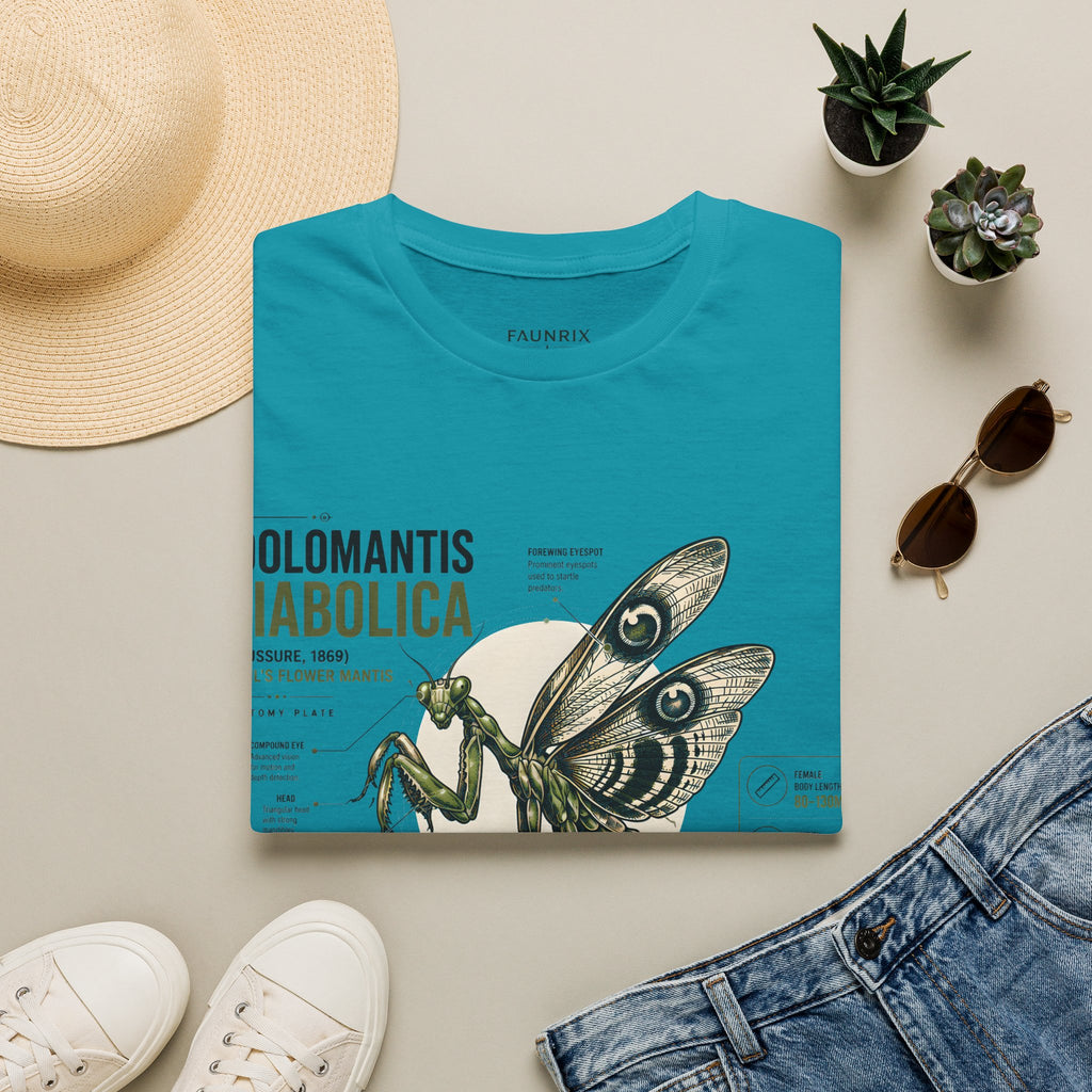 Praying Mantis Botanical Anatomy T-Shirt — Mantis Taxonomy Graphic Tee