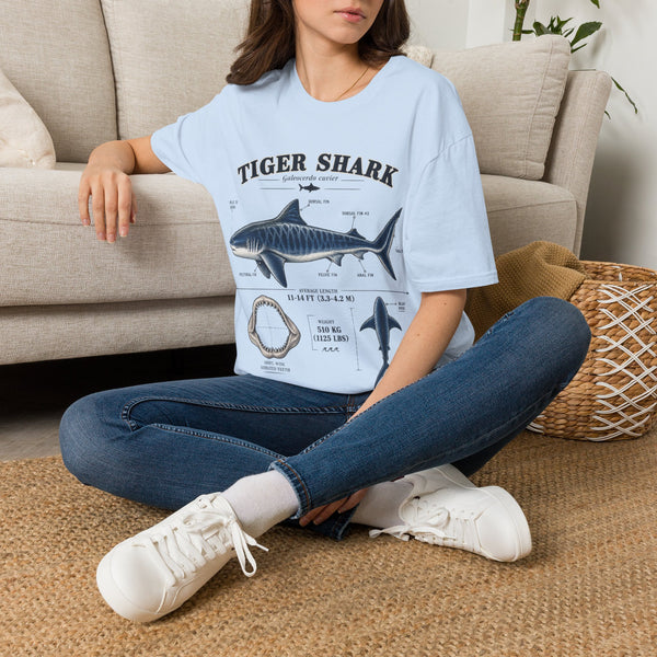 Tiger Shark Anatomy T-Shirt — Vintage Marine Biology Graphic Tee