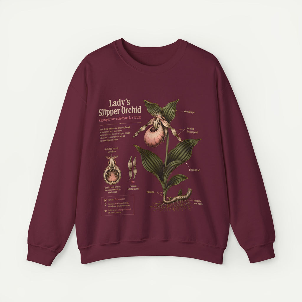 Lady's Slipper Orchid Botanical Sweatshirt