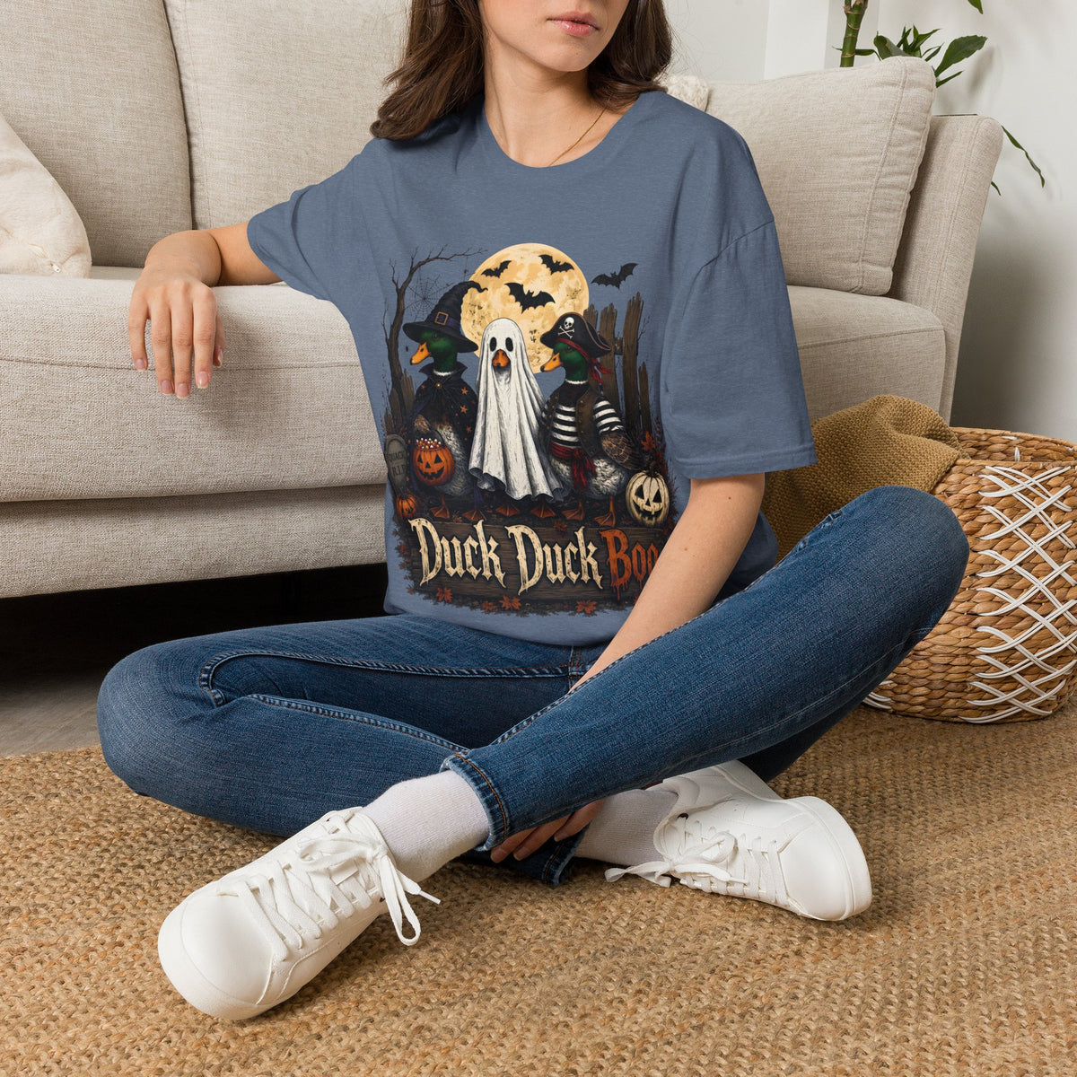 Duck Duck BOO! Halloween T-Shirt — Cute Spooky Duck Costume Tee