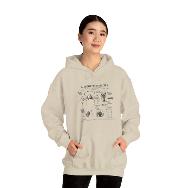 Arthropod Species Hoodie – Vintage Scientific Diagram Sweatshirt