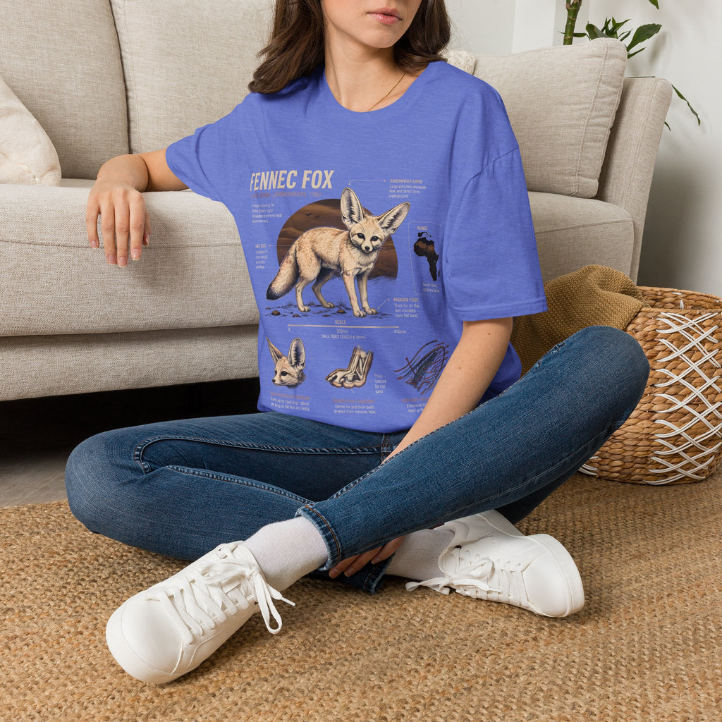 Fennec Fox Anatomy Tee — Illustrated Desert Fox Graphic T-Shirt