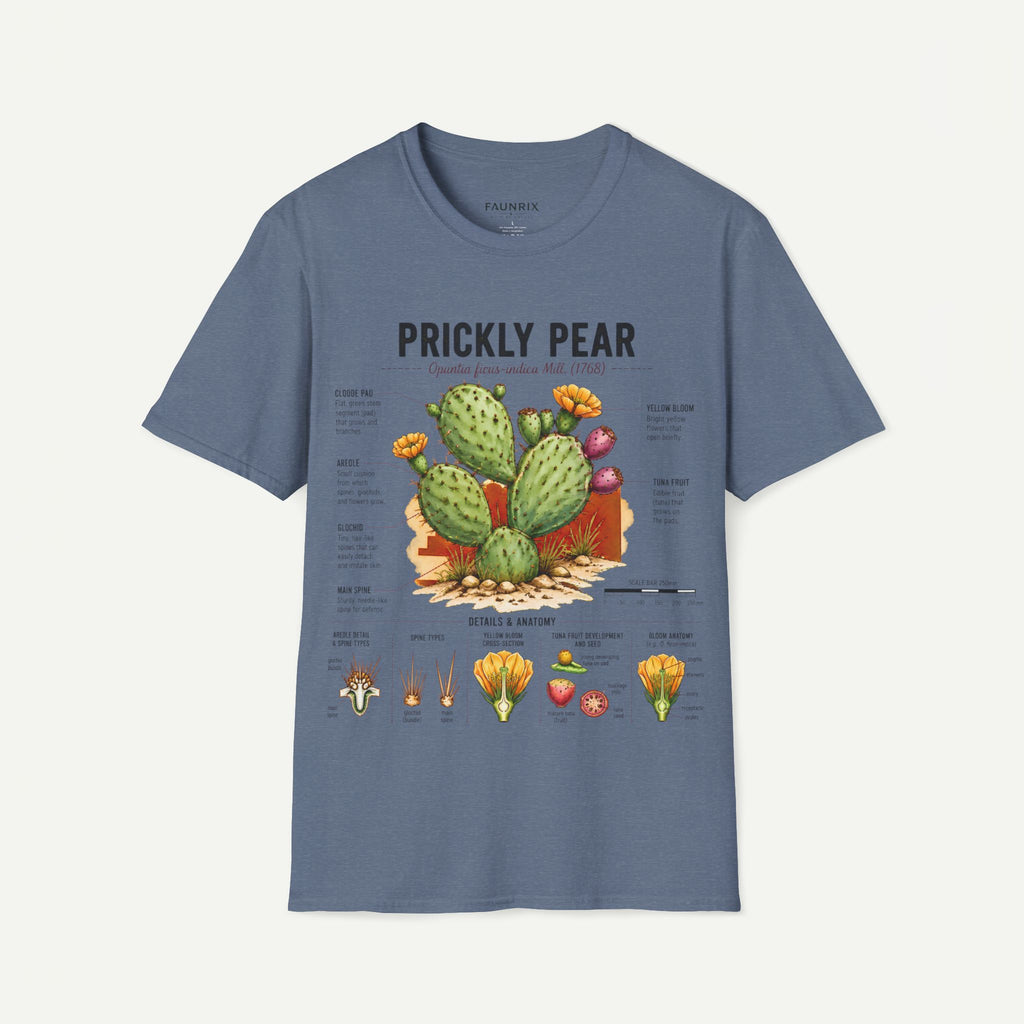 Prickly Pear Botanical T-Shirt — Vintage Cactus Illustration Tee