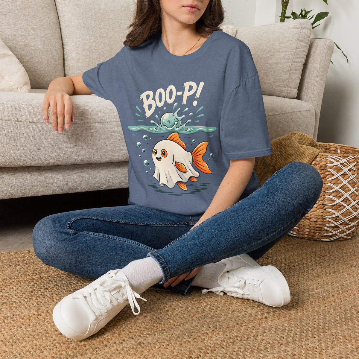 Ghost Fish T-Shirt — Cute Boo-P!Halloween Graphic Tee