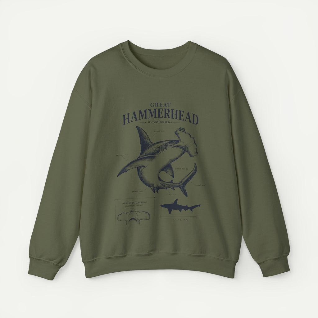 Hammerhead Shark Sweatshirt – Great Hammerhead Illustration