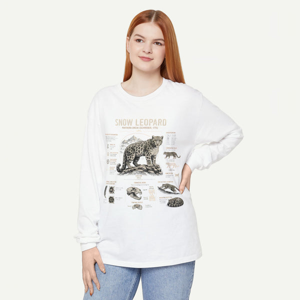 Snow Leopard Wildlife Anatomy Long Sleeve Tee