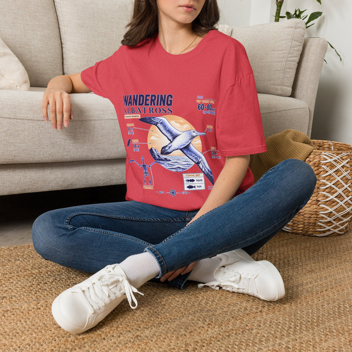 Wandering Albatross Anatomy T-Shirt — Vintage Seabird Graphic Tee