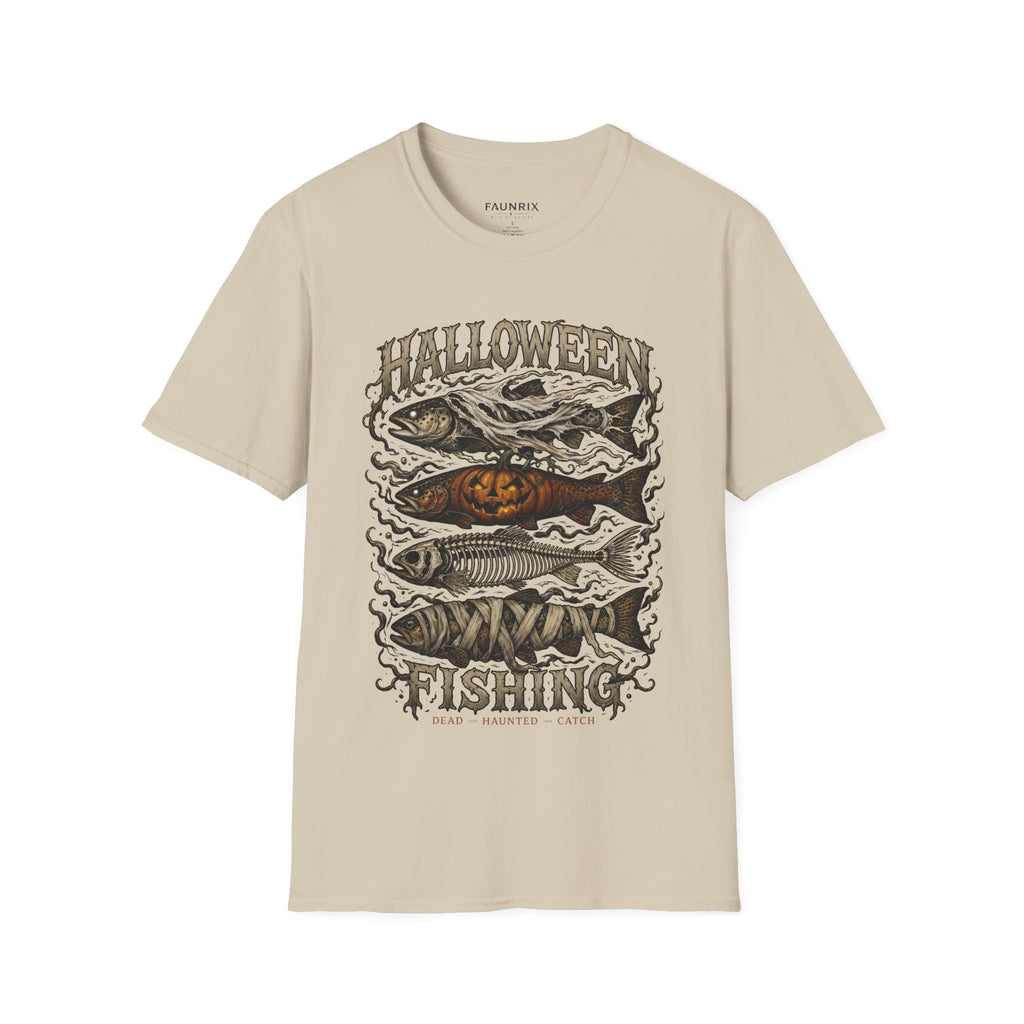Halloween Fishing T-Shirt — Spooky Pumpkin Fish Graphic Tee