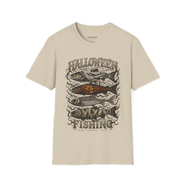 Halloween Fishing T-Shirt — Spooky Pumpkin Fish Graphic Tee