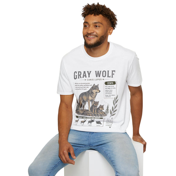 Gray Wolf Anatomy T-Shirt — Canis Lupus Nature Facts Tee
