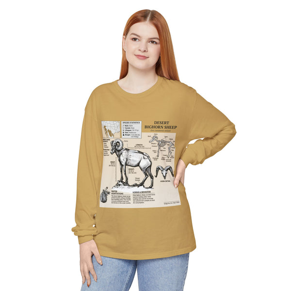 Desert Bighorn Sheep Diagram Long Sleeve T-Shirt