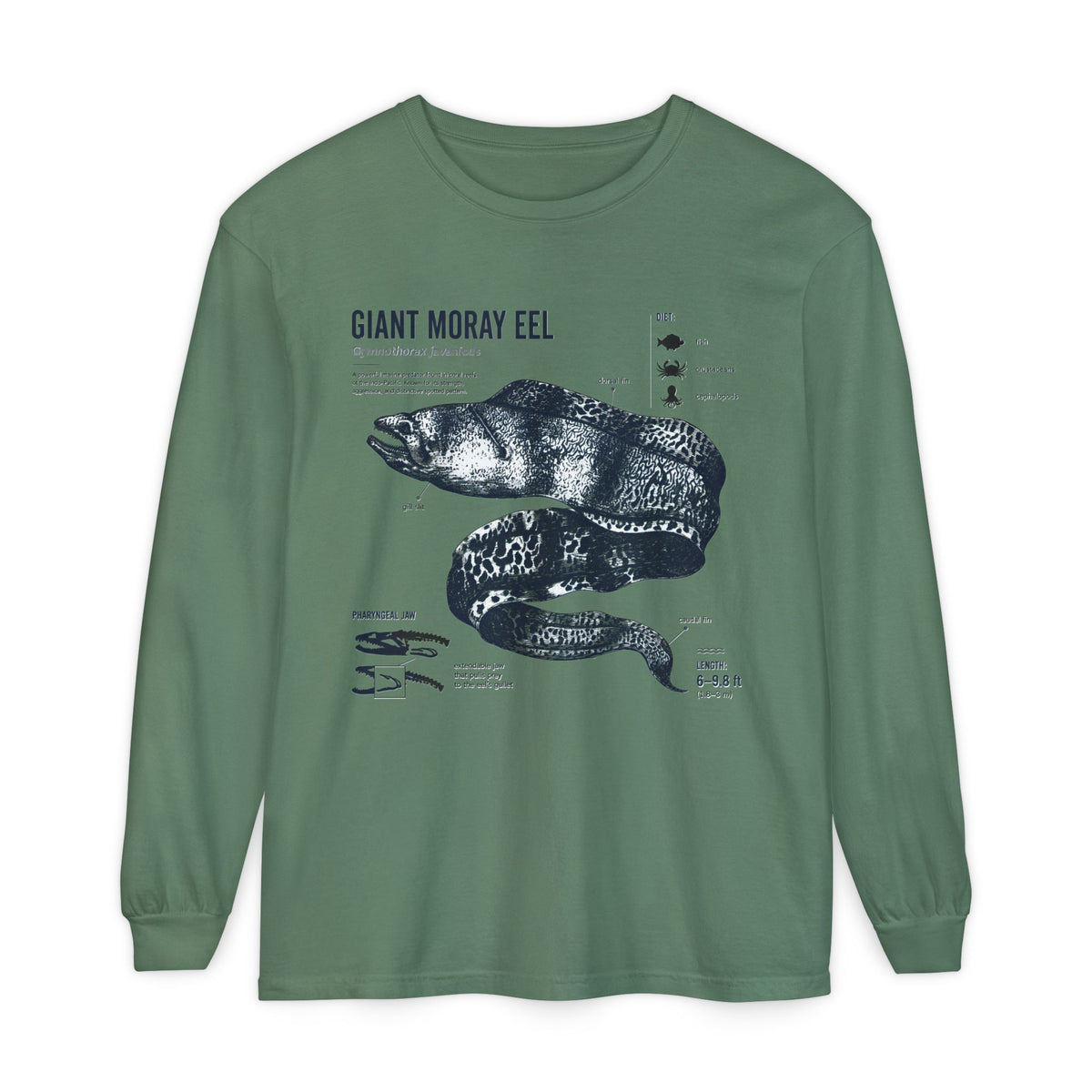 Giant Moray Eel Anatomy Long Sleeve Shirt