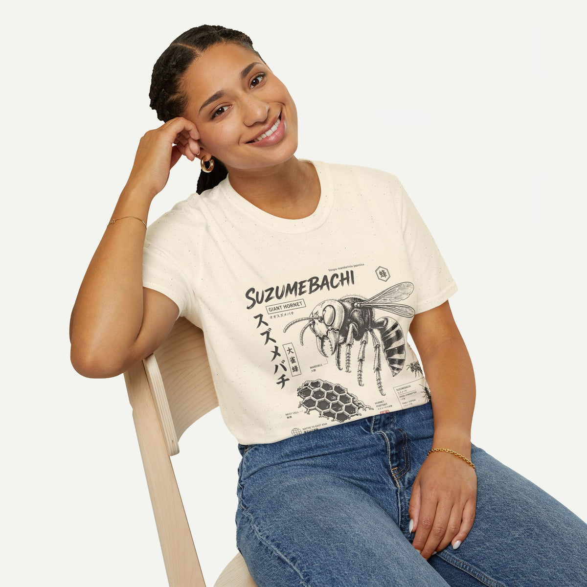 Suzumebachi Giant Hornet Anatomy T-Shirt — Japanese Illustration Graphic Tee