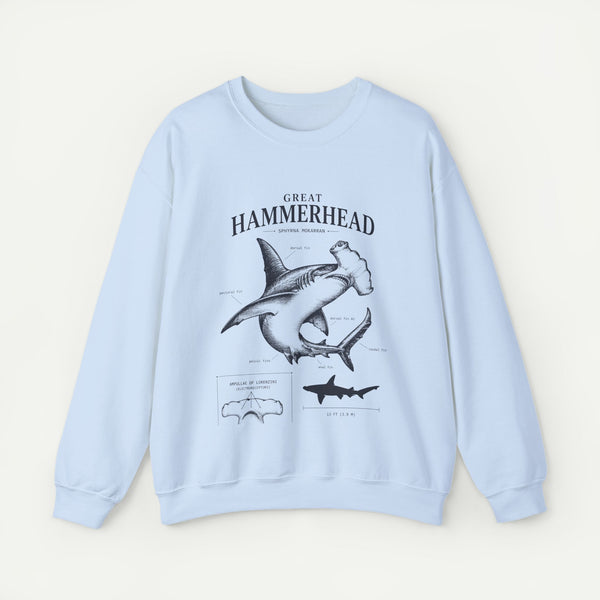Hammerhead Shark Sweatshirt – Great Hammerhead Illustration