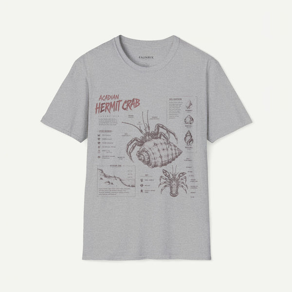 Hermit Crab Anatomy T-Shirt — Acadian Marine Illustration Tee
