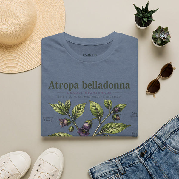Atropa belladonna Botanical Anatomy T-Shirt — Vintage Deadly Nightshade Illustration