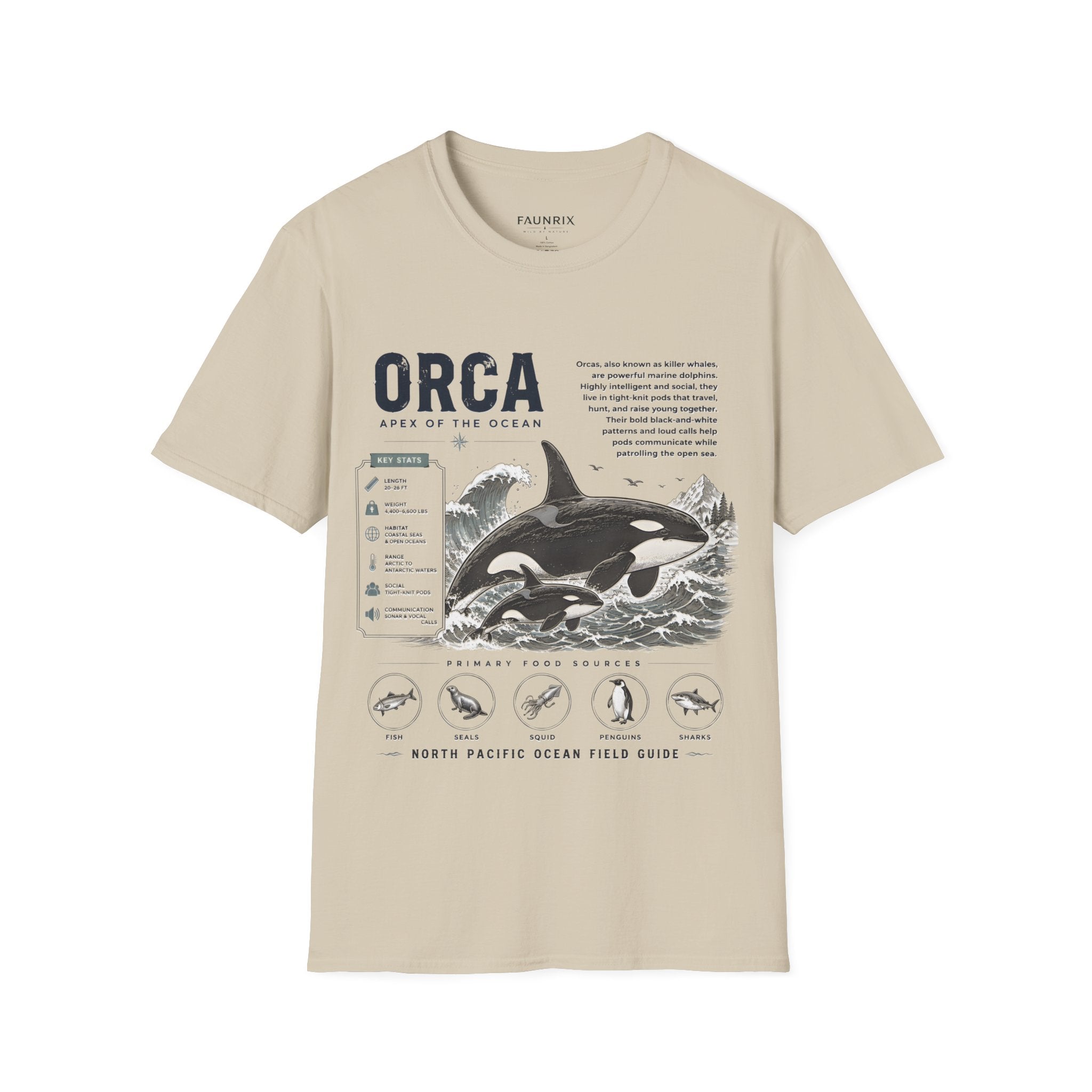 Orca Apex of the Ocean Anatomy T-Shirt – Vintage Marine Whale Illustration Tee Secondary image
