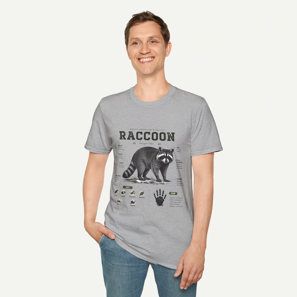 Raccoon Anatomy T-Shirt — North American Wildlife Graphic Tee
