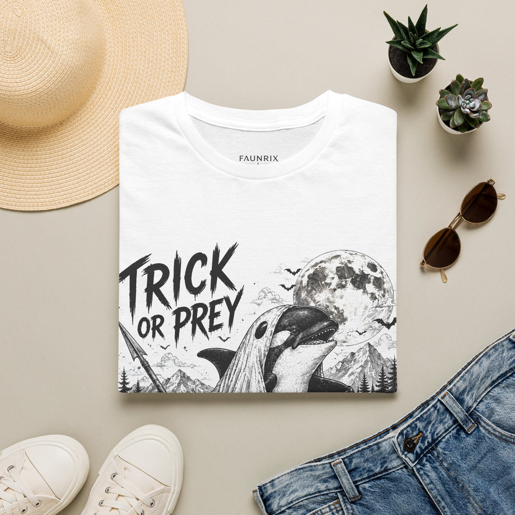 T-Shirt — Trick or Prey Halloween Orca Tee
