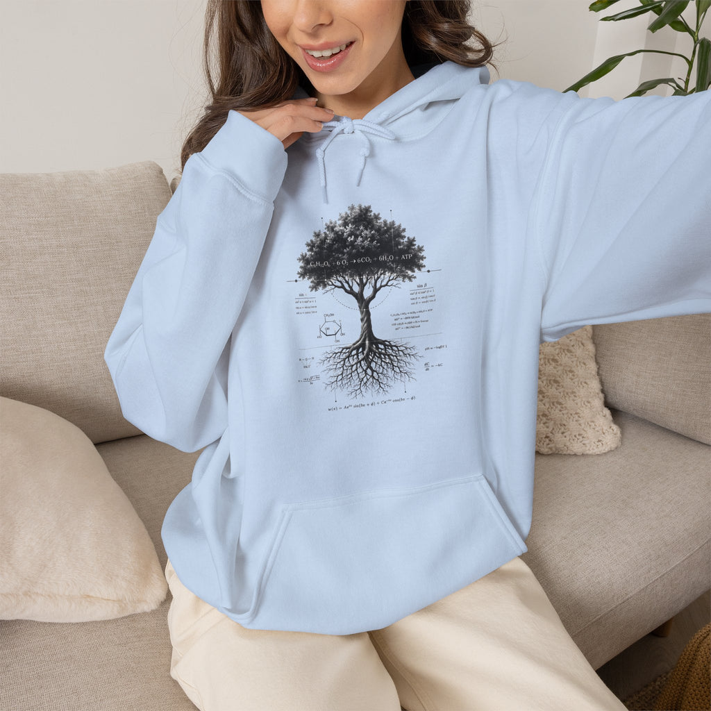 Tree of Life Hoodie — Botanical Diagram Roots & Growth Sweatshirt