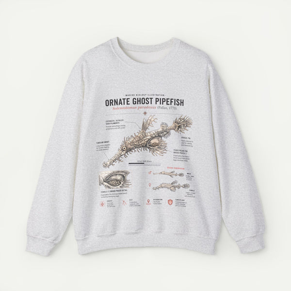 Ornate Ghost Pipefish Anatomy Sweatshirt