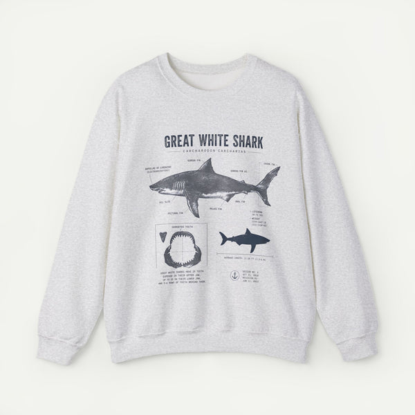 Great White Shark Anatomy Sweatshirt