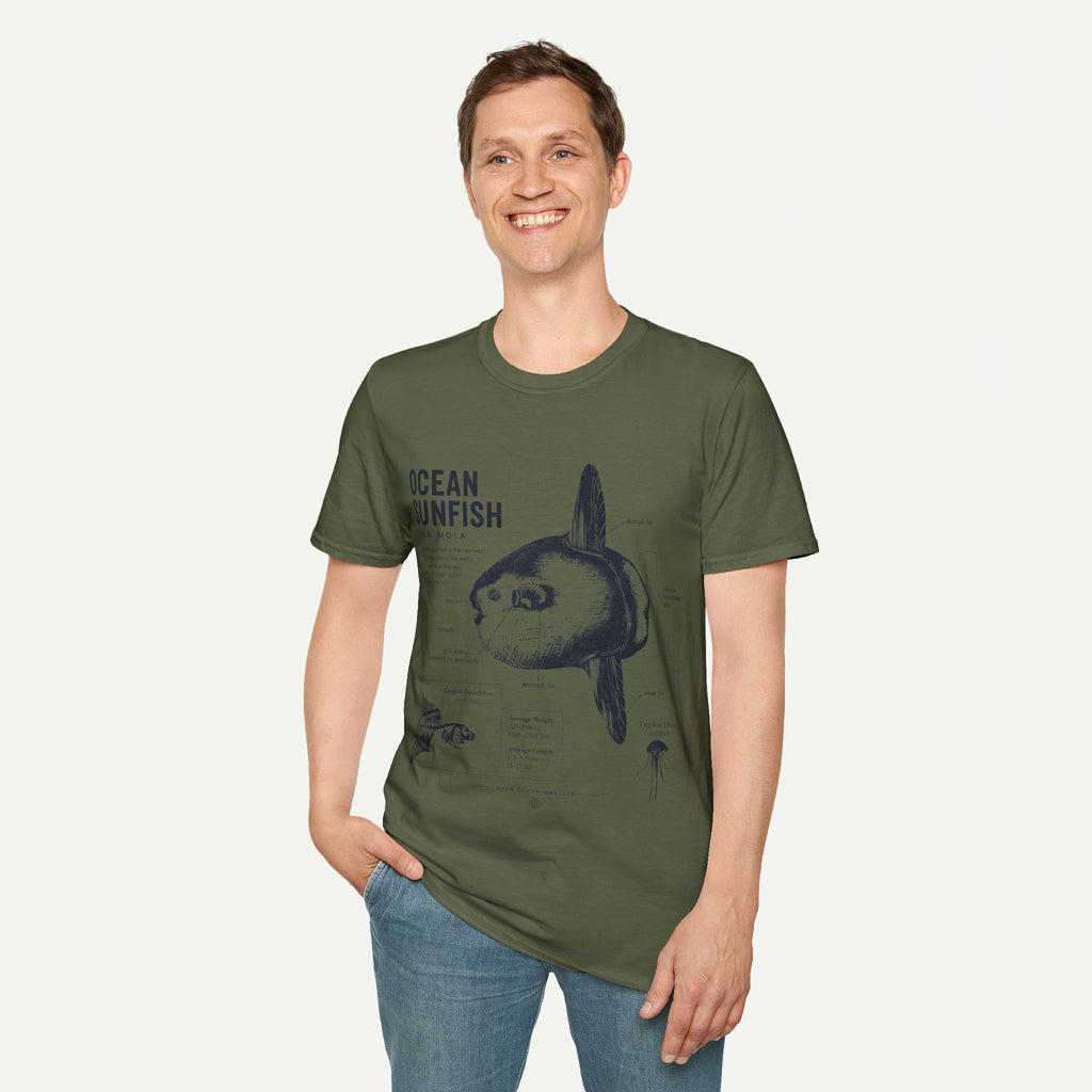 Sunfish Anatomy T-Shirt — Ocean Sunfish Graphic Tee for Marine Lovers