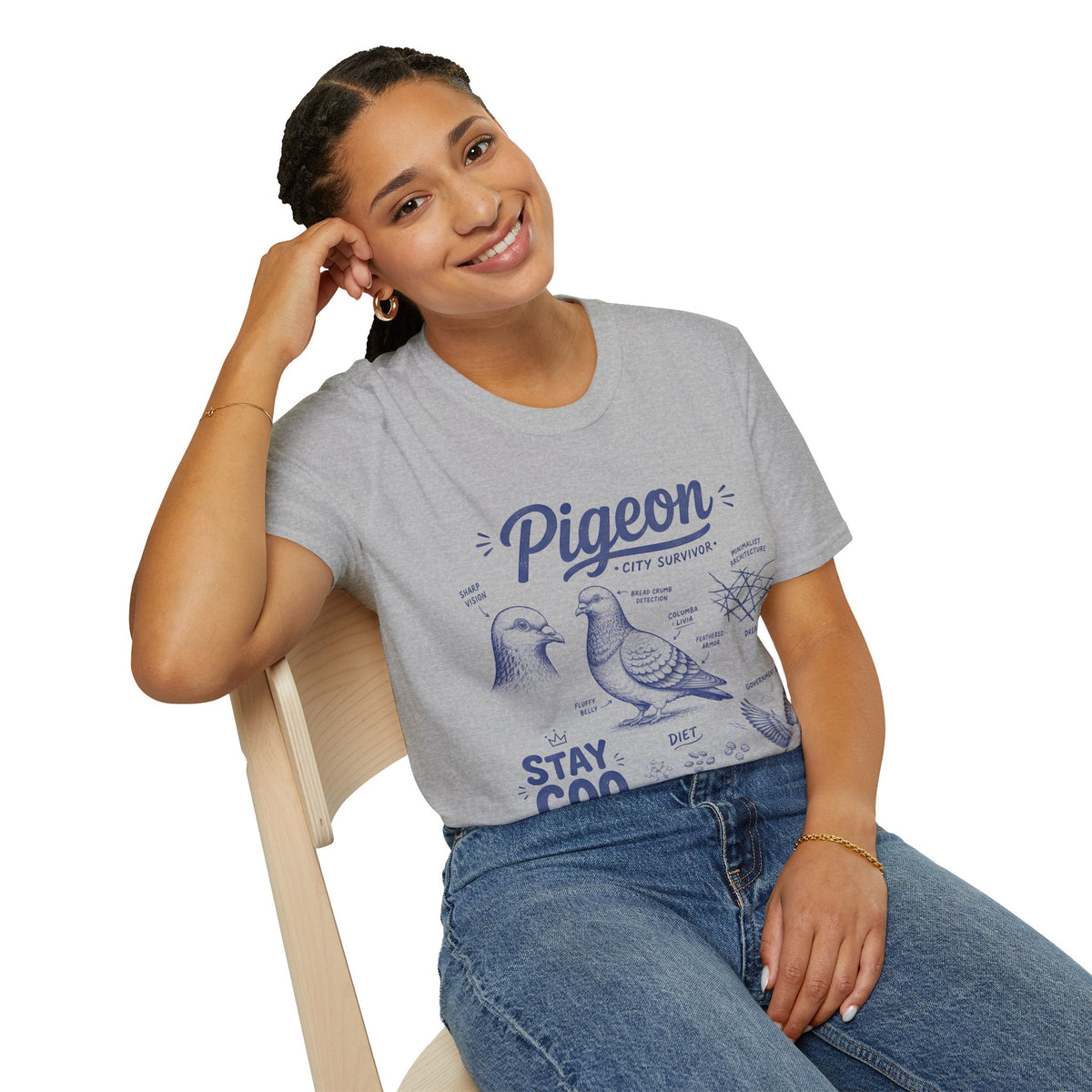 Pigeon Anatomy "City Survivor" T-Shirt — Vintage Bird Tee