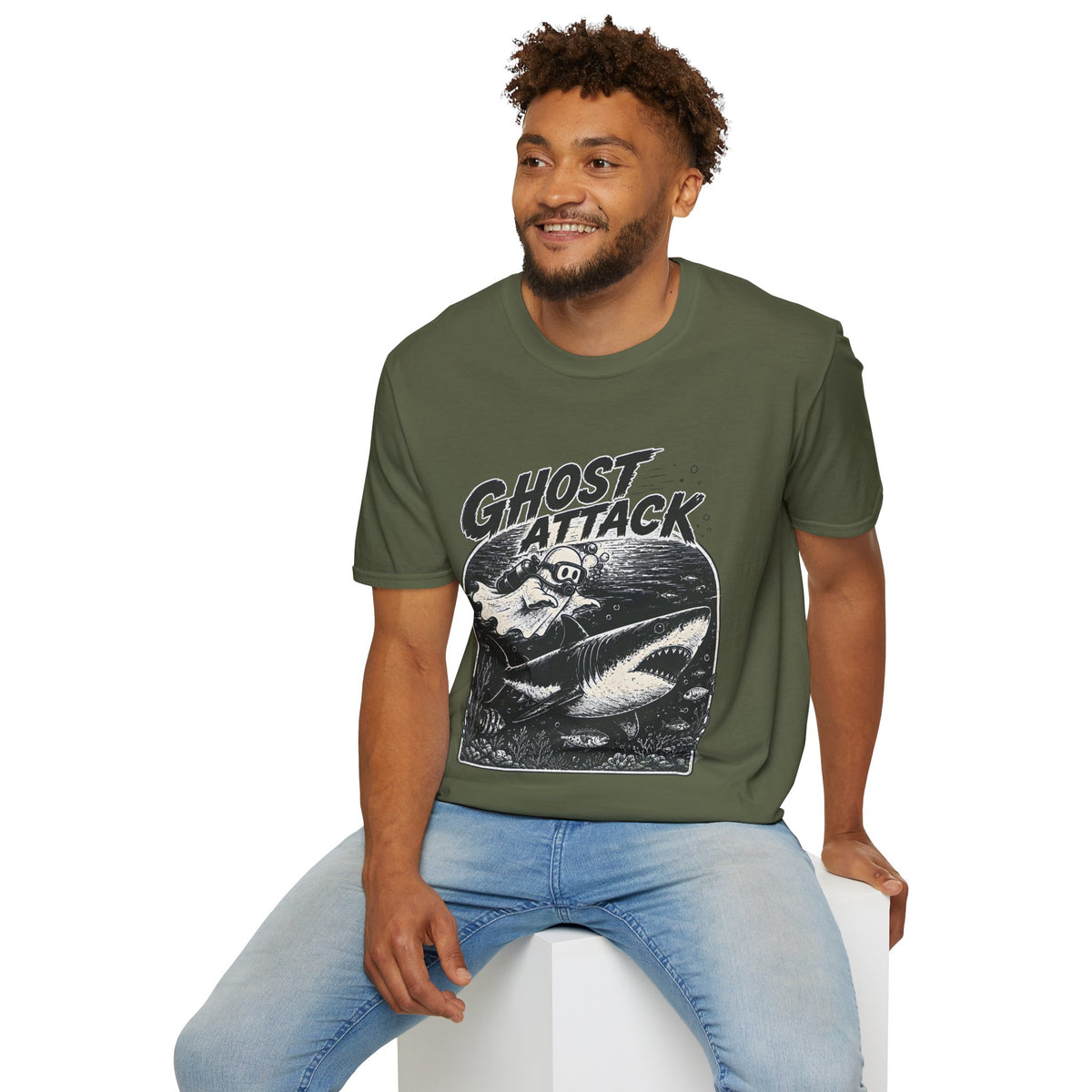 Ghost Attack T-Shirt — Vintage Horror Graphic Tee