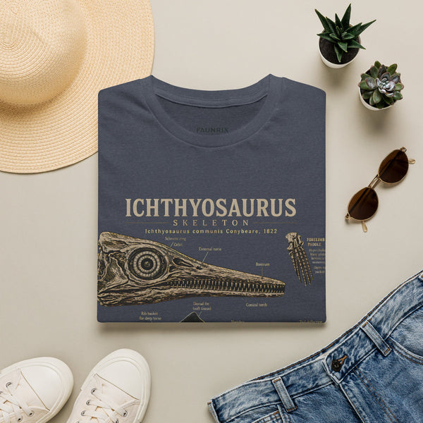 Ichthyosaurus Fossil Illustration T-Shirt