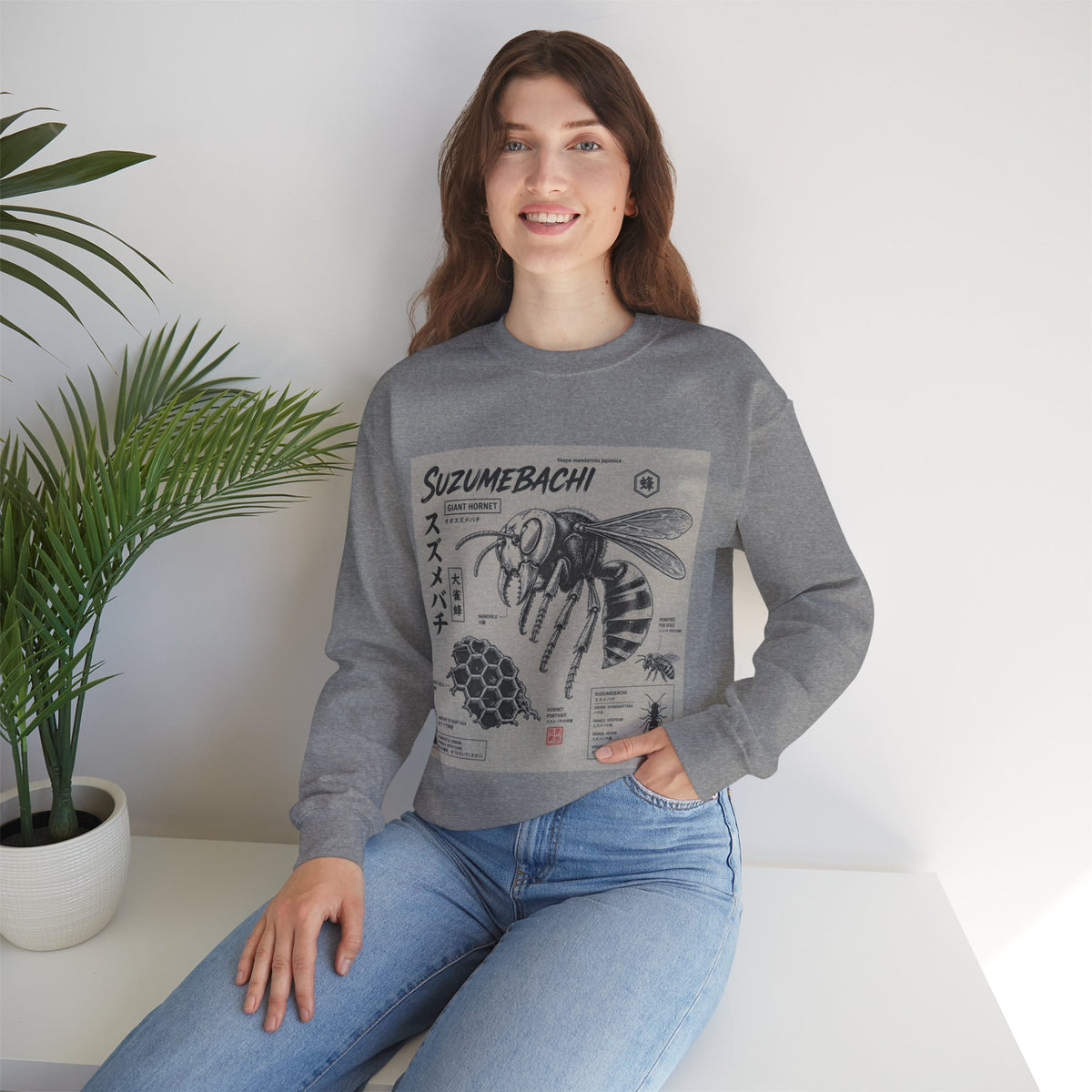 Suzumebachi Hornet Anatomy Crewneck Sweatshirt
