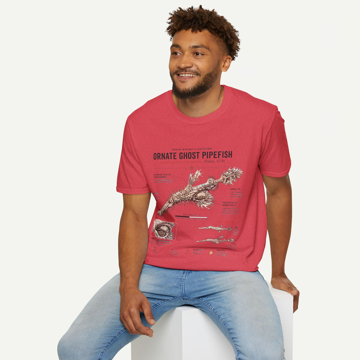 Ornate Ghost Pipefish Anatomy T-Shirt