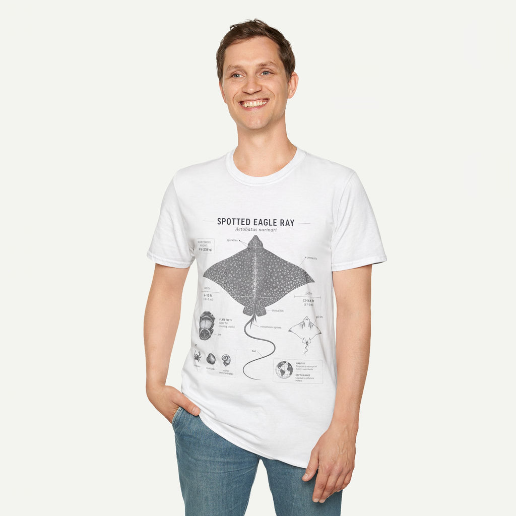 Spotted Eagle Ray Anatomy T-Shirt — Marine Life Graphic Tee