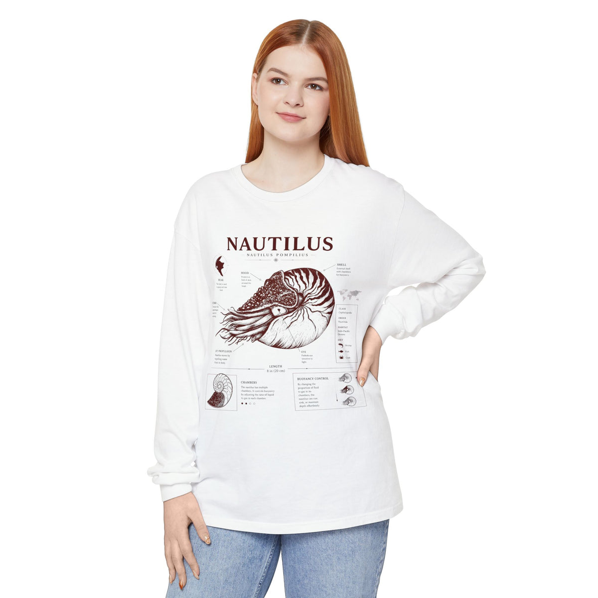 Nautilus Anatomy Long Sleeve T‑Shirt