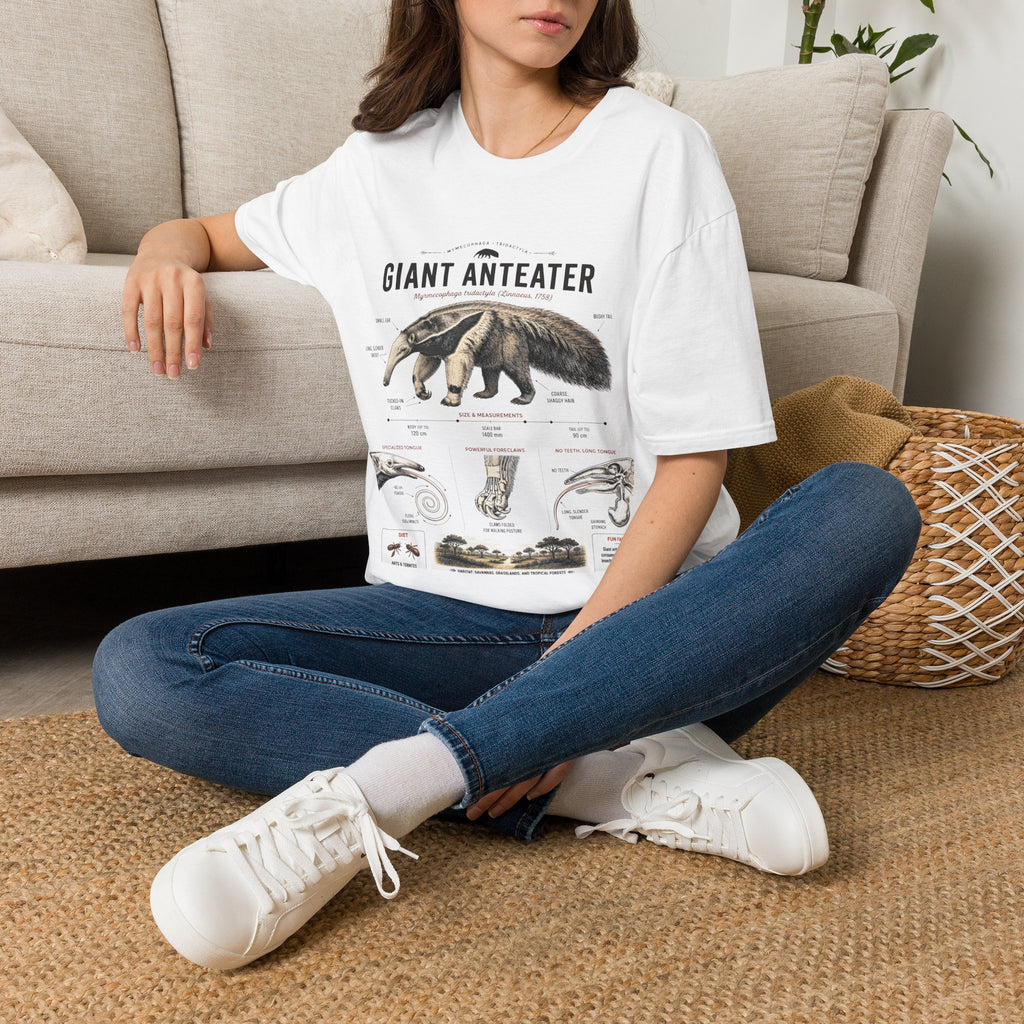 Giant Anteater Anatomy Tee — Vintage Natural History Animal Graphic T-Shirt