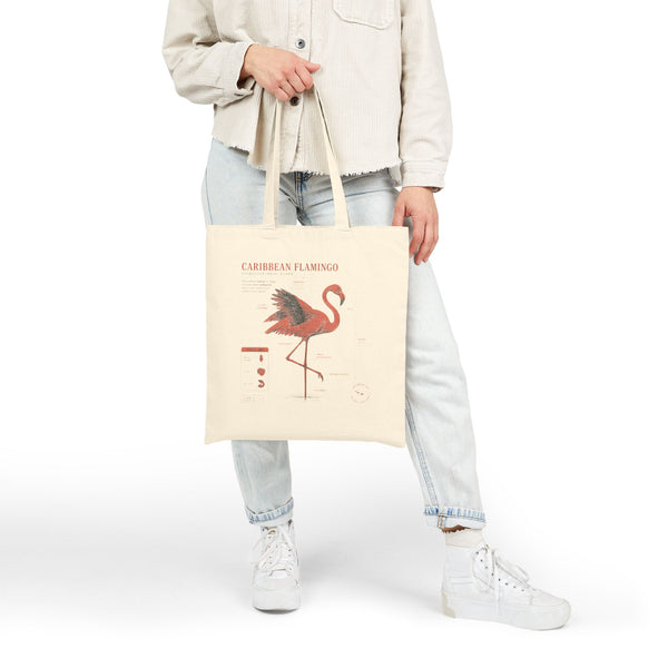 Caribbean Flamingo Canvas Tote Bag