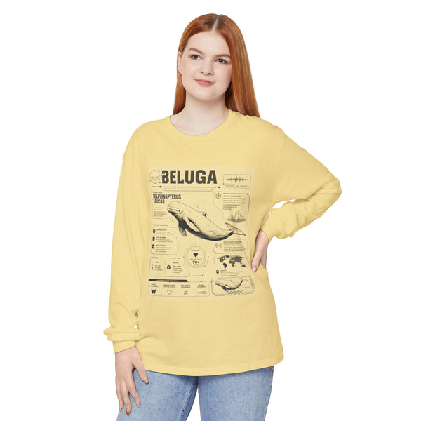 Beluga Whale Anatomy Long Sleeve Tee