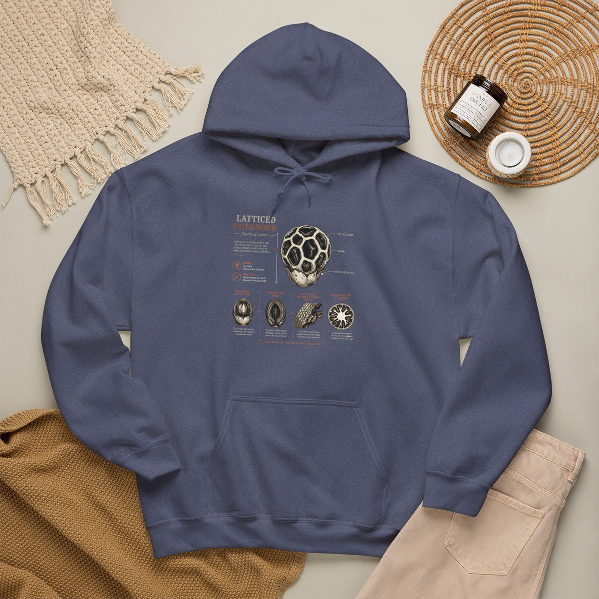 Hoodie — Mushroom Anatomy Chart Graphic Hoodie