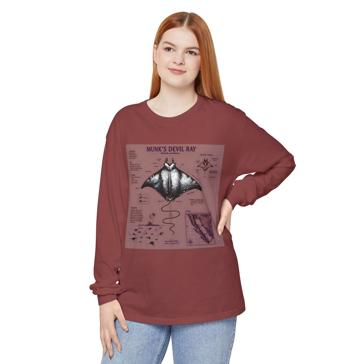 Munk's Devil Ray Anatomy Long Sleeve Tee