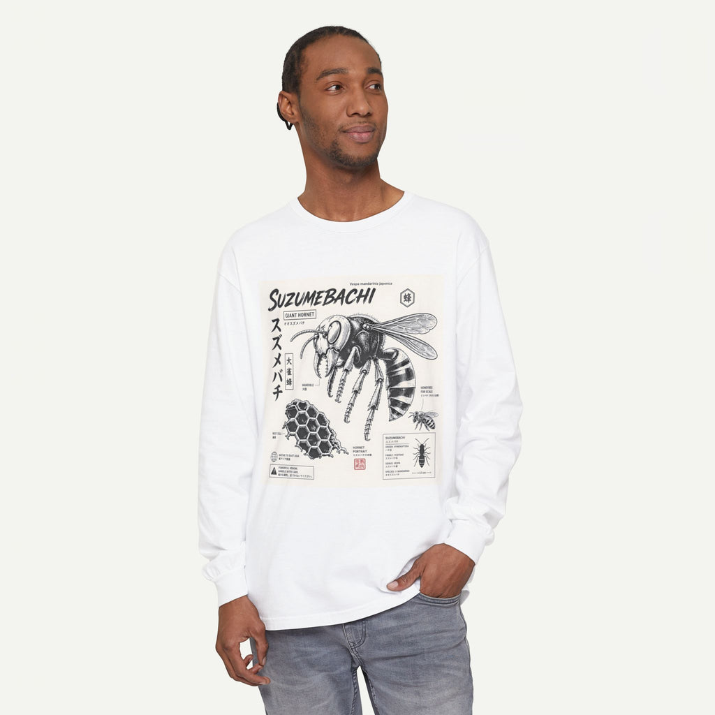 Suzumebachi Japanese Hornet Anatomy Long Sleeve Tee