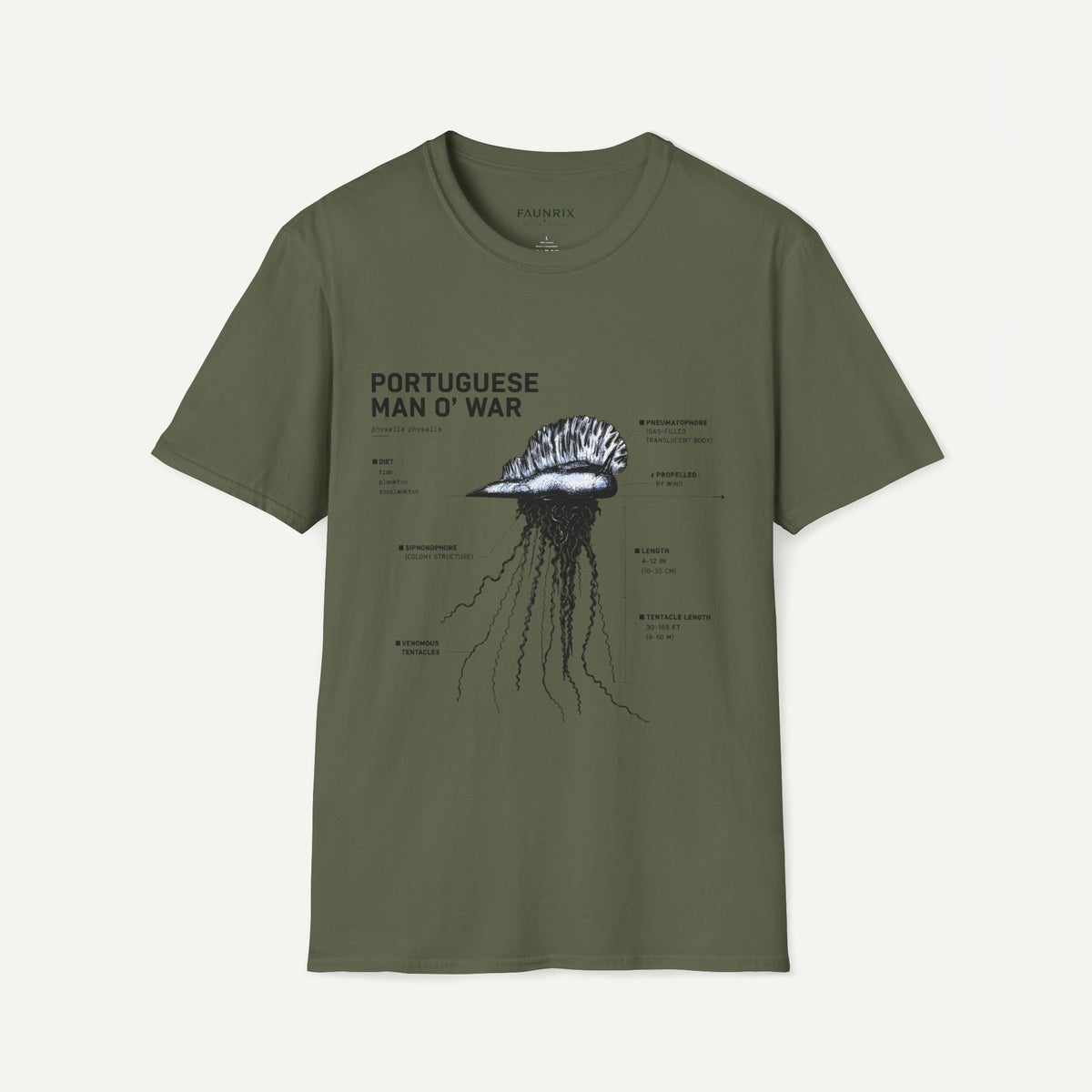 Portuguese Man O' War Anatomy T-Shirt — Marine Biology Graphic Tee