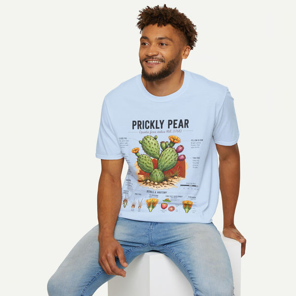 Prickly Pear Botanical T-Shirt — Vintage Cactus Illustration Tee