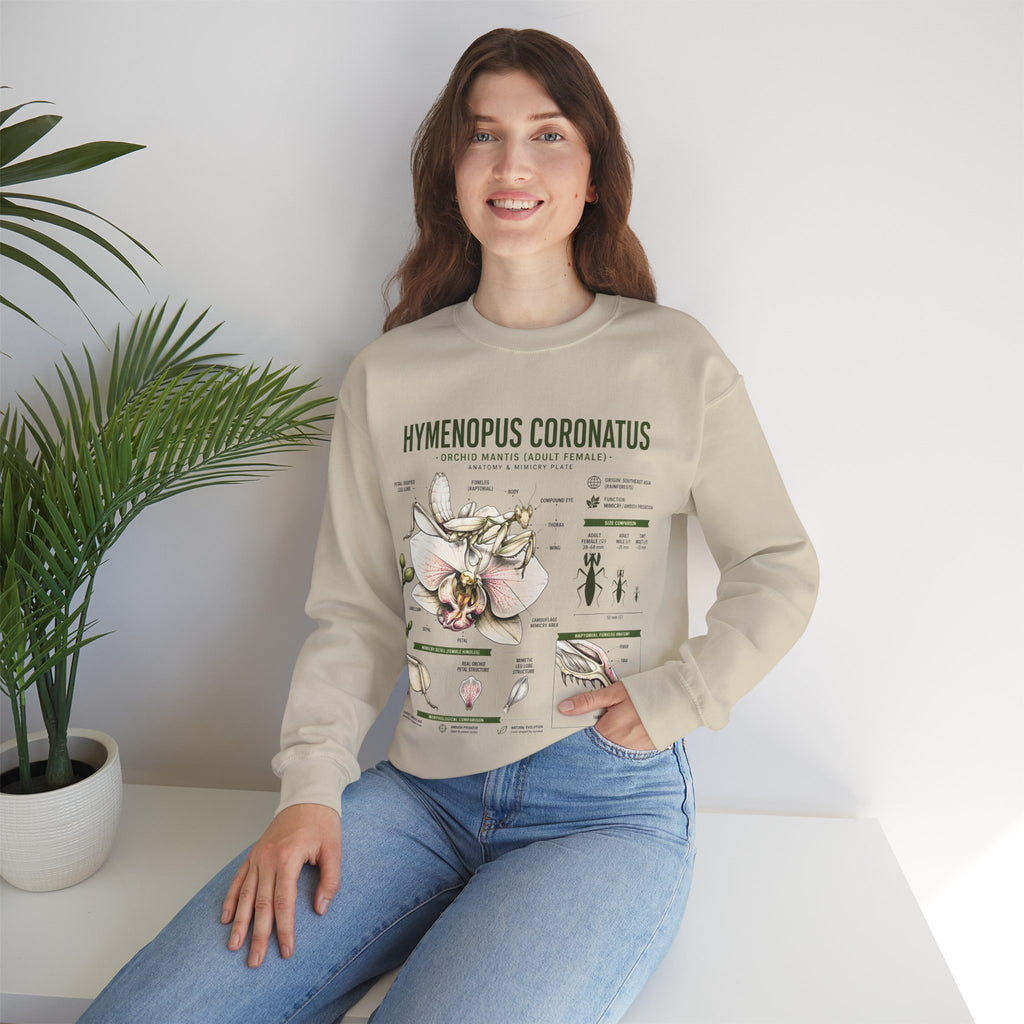 Botanical Anatomy Sweatshirt — Hymenopus Coronatus Illustration