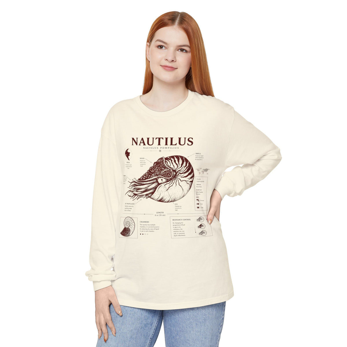 Nautilus Anatomy Long Sleeve T‑Shirt