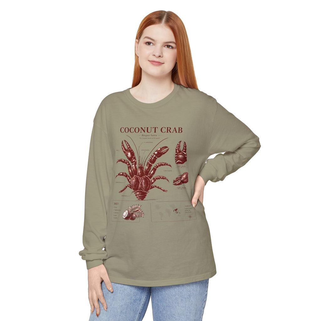 Coconut Crab Long Sleeve Tee — Vintage Marine Illustration