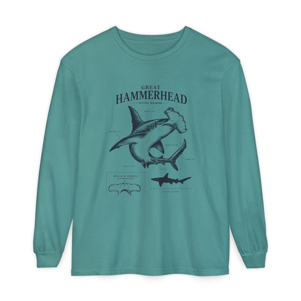 Hammerhead Shark Anatomy Long Sleeve Tee